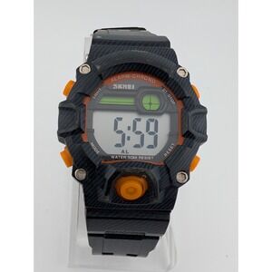 Skmei Kids Digital Watch 38mm Case Black/Orange- New Battery